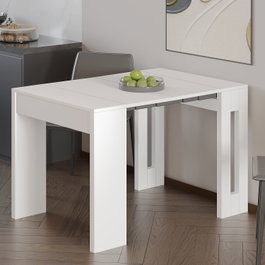 Hanah Home Mesa Consola Extensible Blanca